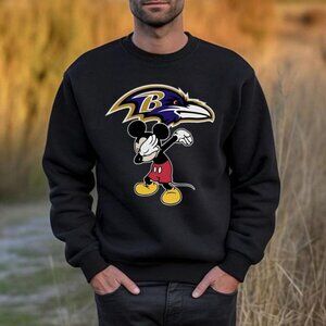 Baltimore Ravens NFL Mickey Mouse Crewneck Sweatshirt Disney Sports Fan Gift 51